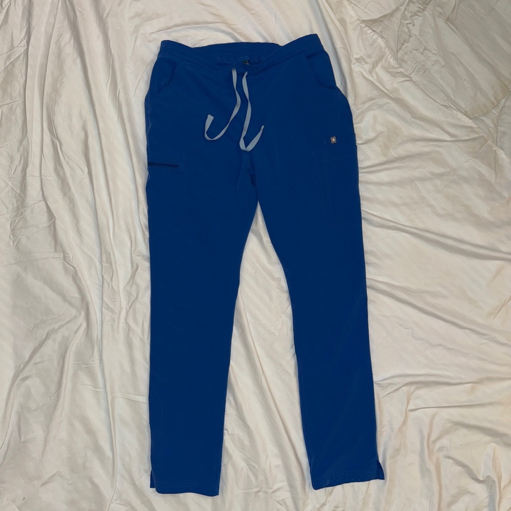 FIGS Technical Collection Yola Skinny Scrub Pants, Royal Blue, size Medium Tall